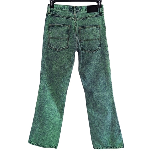 JieDa Jeans Slit Denim Pants Chemical Mint Green Made in Japan Size 1 - Picture 3 of 16